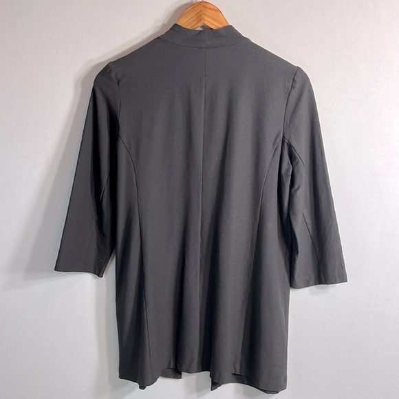 Eileen Fisher Viscose Nylon Spandex Blend Open Front Jacket Cardigan PM - Picture 6 of 7